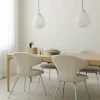 Abat-jour blanc en verre Opale et accroche en acier Around the World - UMAGE