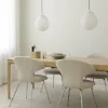 Abat-jour blanc en verre Opale et accroche en blanc Around the World - UMAGE