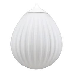 Abat-jour blanc en verre Opale et accroche en blanc Around the World - UMAGE