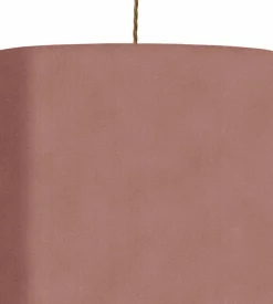 Abat-jour buff en velours de polyester 35 x 30 cm Rosyta - Ebb & Flow