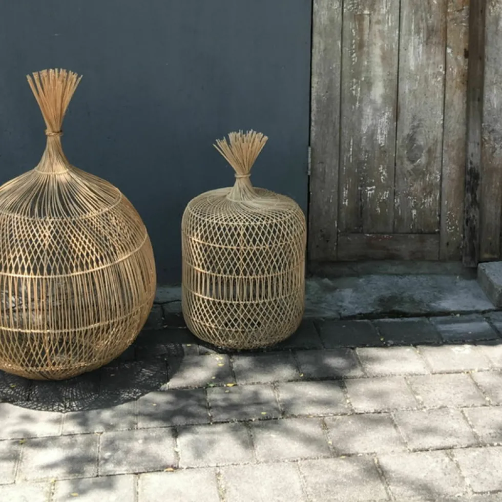 Abat-jour de sol en rotin Wonton - Bazar Bizar