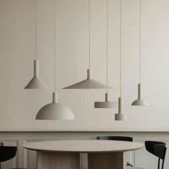 Abat jour disque en métal beige Cashmere - Ferm Living