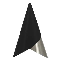Abat-jour en aluminium argenté et noir Cornet - Umage