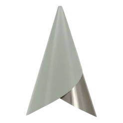 Abat-jour en aluminium argenté et olive Cornet - Umage