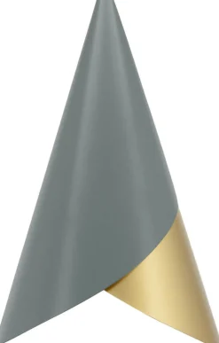 Abat-jour en aluminium doré et ardoise Cornet - Umage