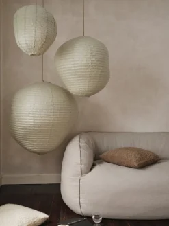Abat-jour en papier washi sauge sombre 60cm Kurbis - Ferm Living