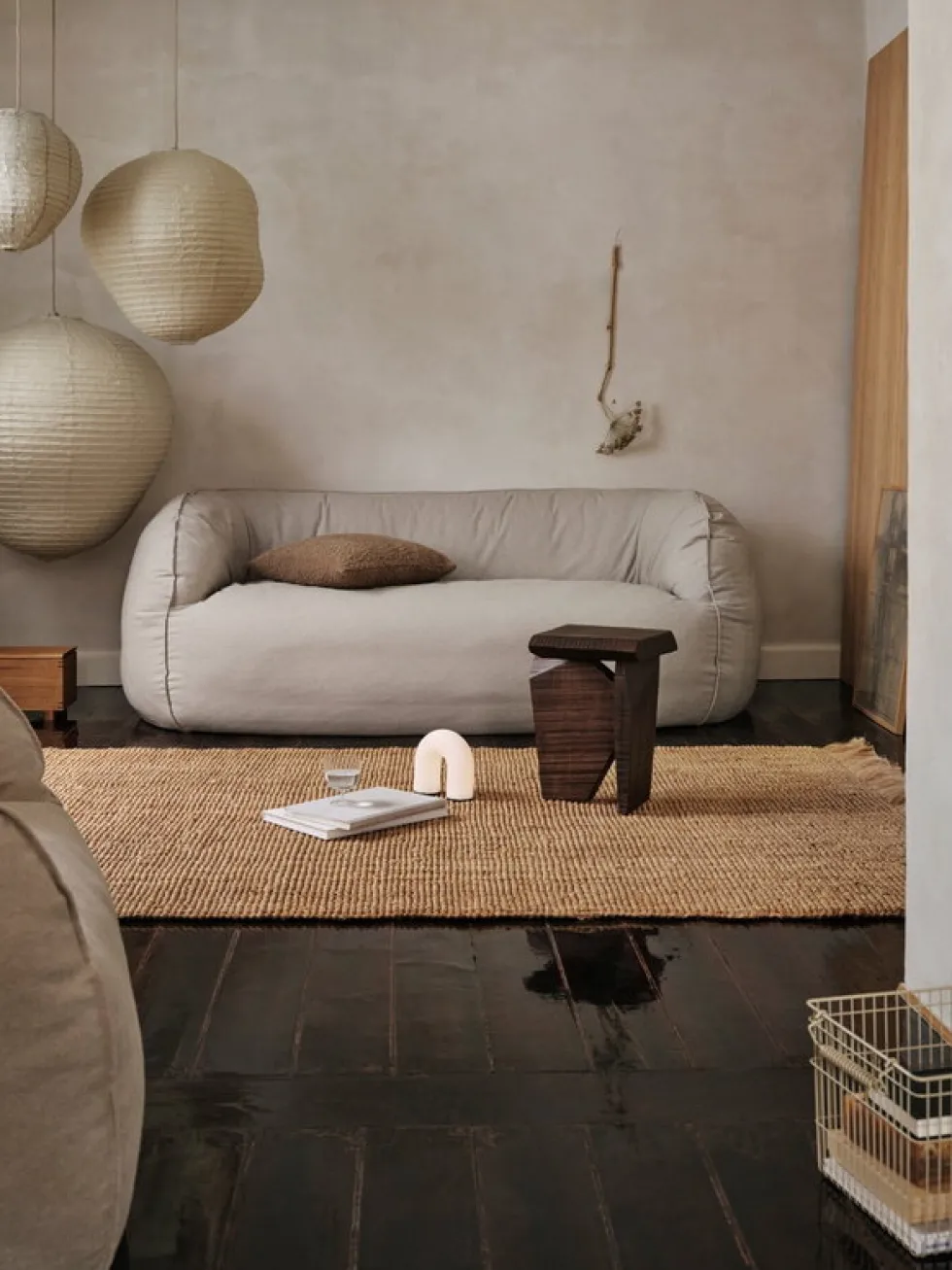 Abat-jour en papier washi sauge sombre 60cm Kurbis - Ferm Living