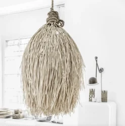 Abat-jour M naturel Shaggy - Bazar Bizar