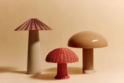 Abat-jour plissé en bambou bicolore 44x14cm Camélia - HKliving