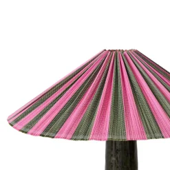 Abat-jour plissé en bambou bicolore 44x14cm Camélia - HKliving