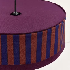 Abat-jour pour suspension en coton bio bordeaux et bleu foncé 50 cm Paul - Nobodinoz