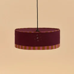 Abat-jour pour suspension en coton bio rouge et bleu 50 cm Paul - Nobodinoz