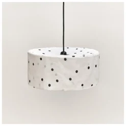 Abat-jour pour suspension en lin à pois noirs 40 cm Vibes - Nobodinoz