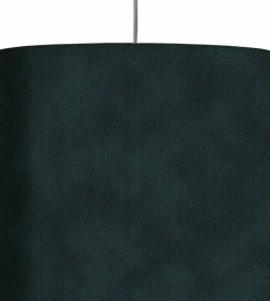 Abat-jour vert foncé en velours de polyester 35 x 30 cm Rosyta - Ebb & Flow
