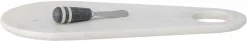 Abrielle Serving Board W/Knife White Marble - Bloomingville