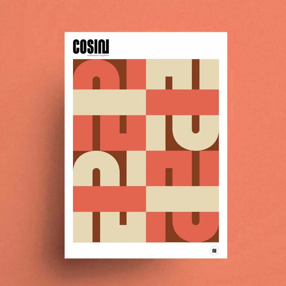 Affiche corail 50x70 cm - Cosin Paris