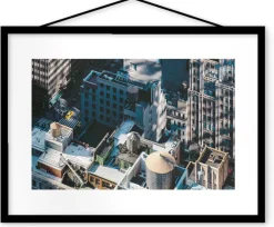 Affiche Skyscraper encadrée Moebe noir A3 - Le Renard