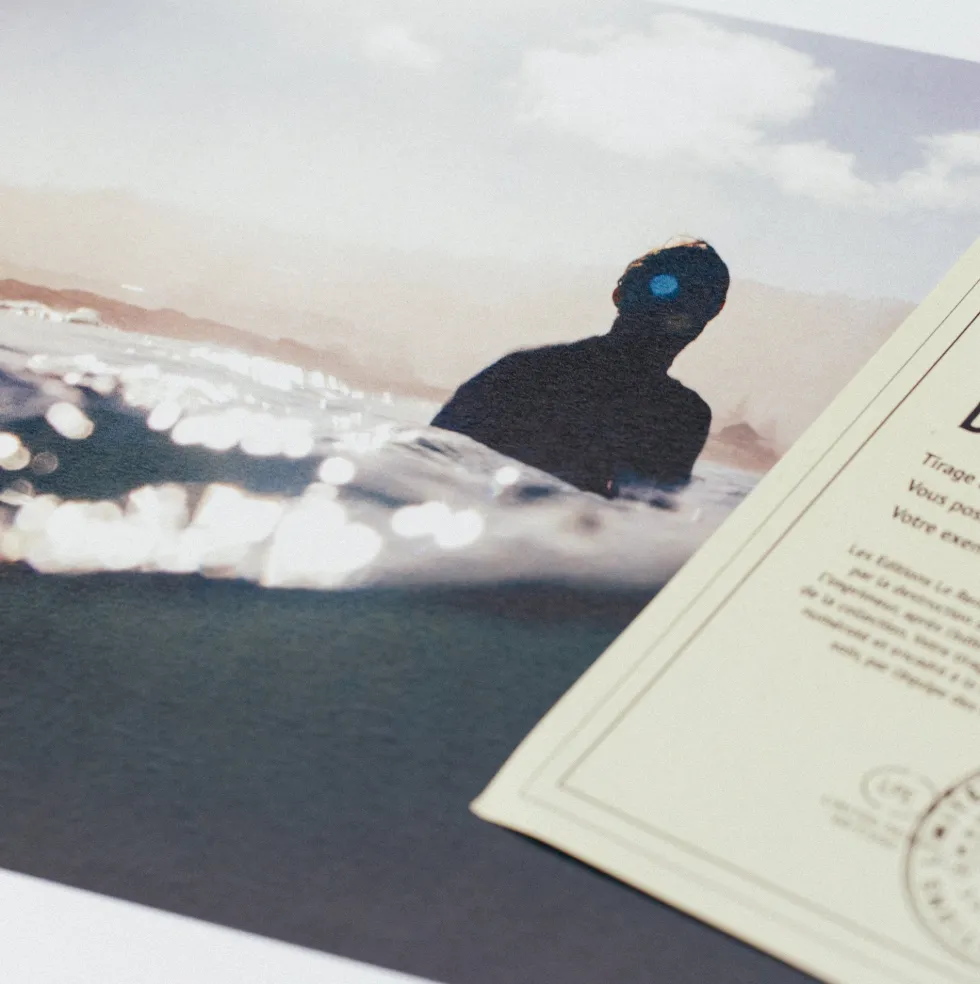 Affiche Surfing Life encadrée Moebe noir A3 - Le Renard