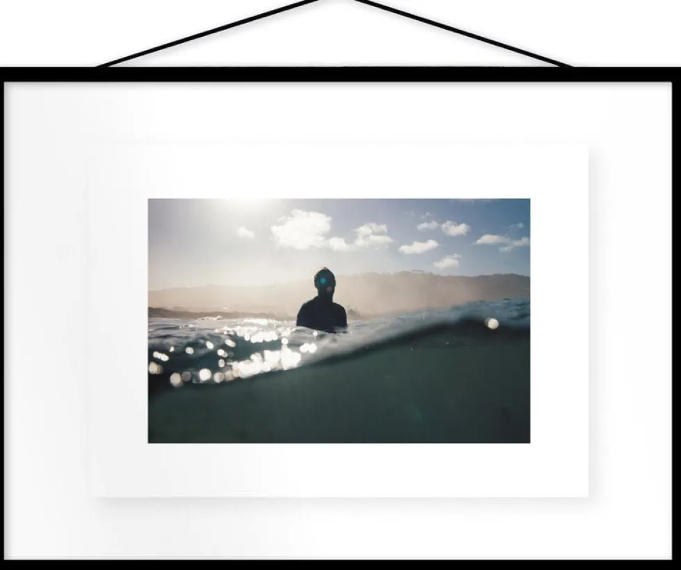 Affiche Surfing Life encadrée Moebe noir A2 - Le Renard