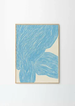 Affiche 50 x 70 cm bleu The Line - The Poster Club