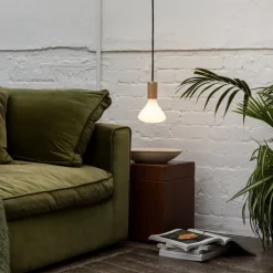 Ampoule LED E27 6W filament dimmable 14 cm en porcelaine Noma - tala