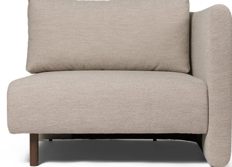 Angle droit de canapé modulable en bouclettes beige Dase - Ferm living