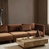 Angle droit de canapé modulable en velours marron Dase - Ferm living