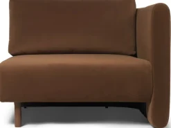 Angle droit de canapé modulable en velours marron Dase - Ferm living