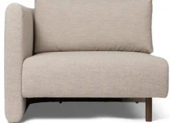 Angle gauche de canapé modulable en bouclettes beige Dase - Ferm living