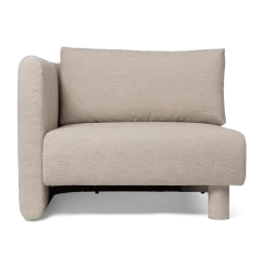 Angle gauche de canapé modulable en bouclettes beige Dase - Ferm living