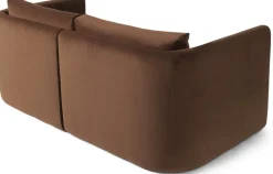 Angle gauche de canapé modulable en velours marron Dase - Ferm living