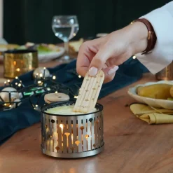 2 appareils à raclette à la bougie finition champagne Lumi - Cookut