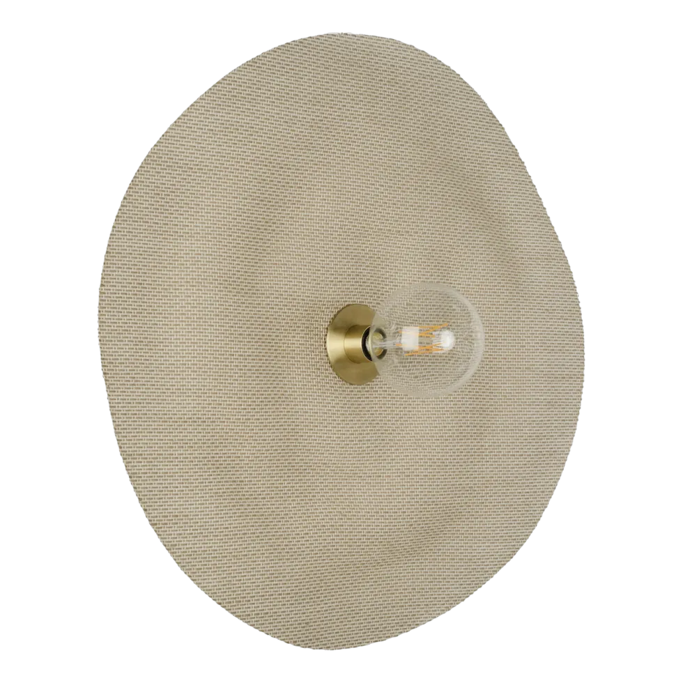 Applique avec abat-jour en métal et lin 68 cm Rivage - Market set