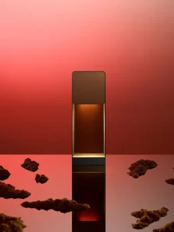 Applique d'extérieur en aluminium gris et marron Lab A 35 - Marset