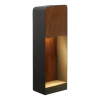 Applique d'extérieur en aluminium gris graphite et Iroko noir A 35 - Marset