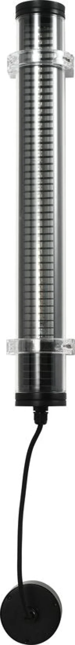 Applique d'extérieur en verre et grille polycarbonate noir 56,2cm Lukas - Elements Lighting