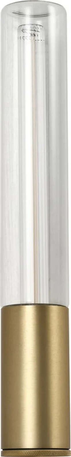 Applique murale d'extérieur en verre et métal doré 45,5cm Lewis - Elements Lighting