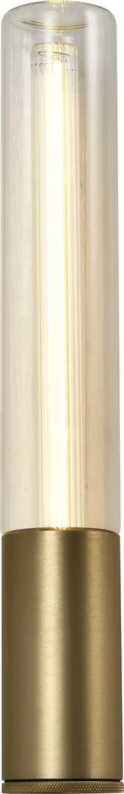 Applique murale d'extérieur en verre et métal doré 45,5cm Lewis - Elements Lighting