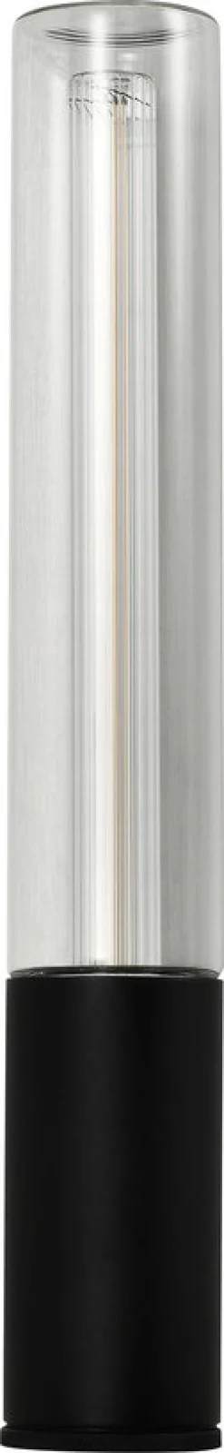 Applique murale d'extérieur en verre et métal noir 45,5cm Lewis - Elements Lighting
