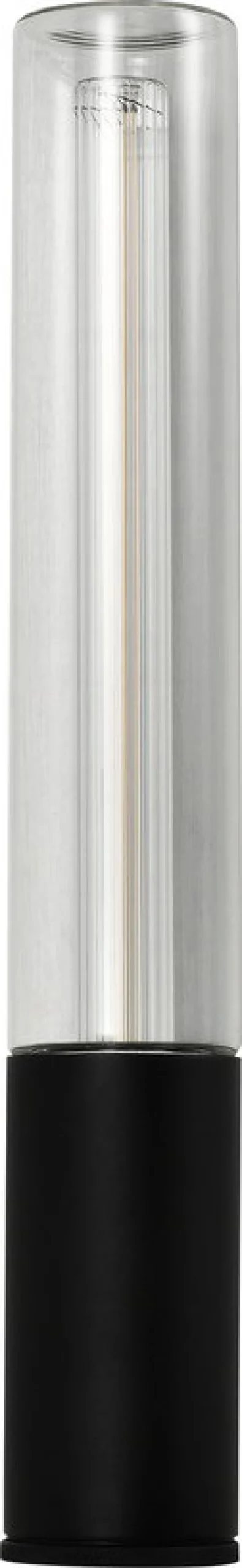 Applique murale d'extérieur en verre et métal noir 45,5cm Lewis - Elements Lighting
