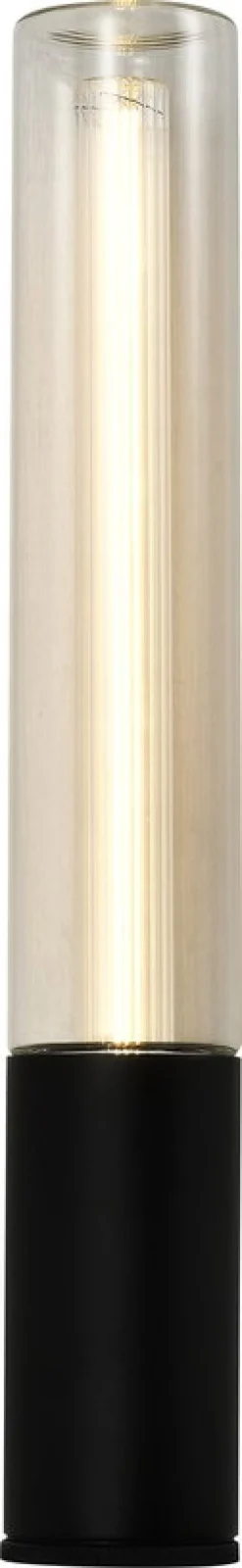 Applique murale d'extérieur en verre et métal noir 45,5cm Lewis - Elements Lighting