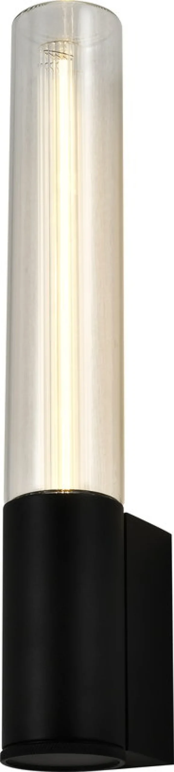 Applique murale d'extérieur en verre et métal noir 45,5cm Lewis - Elements Lighting