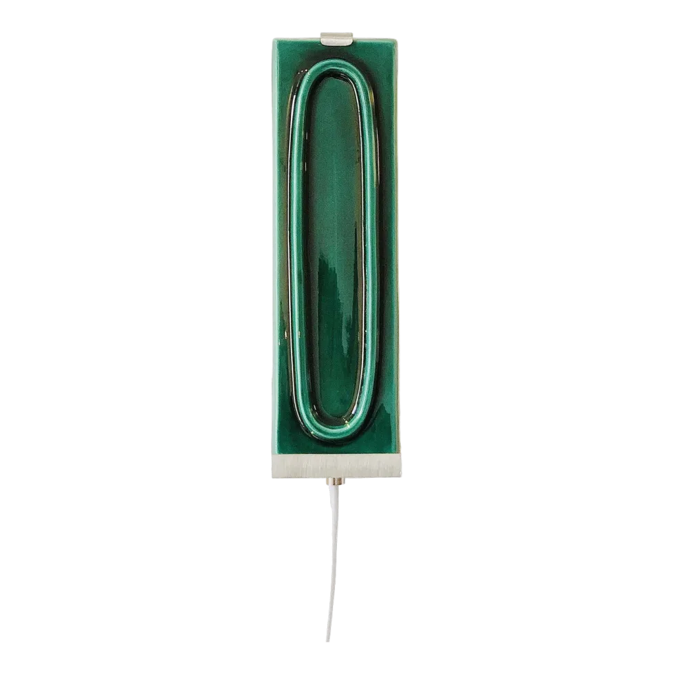 Applique murale en aluminium et carreaux de céramique verde 28cm Arty - Carré Coco