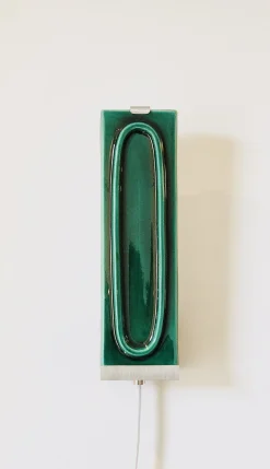 Applique murale en aluminium et carreaux de céramique verde 28cm Arty - Carré Coco