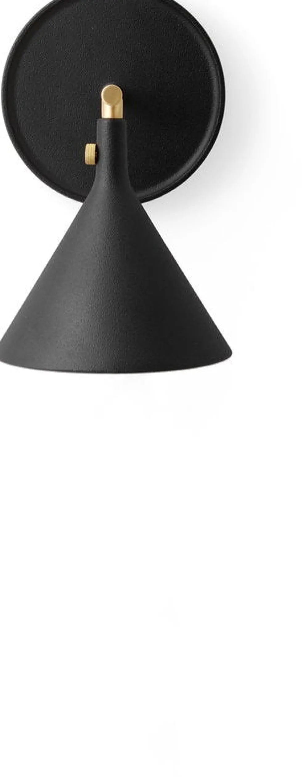 Applique murale en fonte d'aluminium noir et détail en laiton brossé 19cm Cast Sconce - Audo