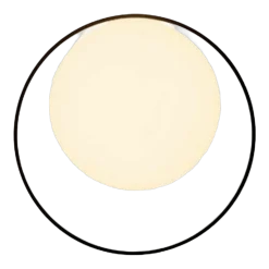 Applique murale noire Outdoor Circ - Estiluz