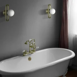 Applique pour salle de bain dorée S Cime IP44 - ENOstudio