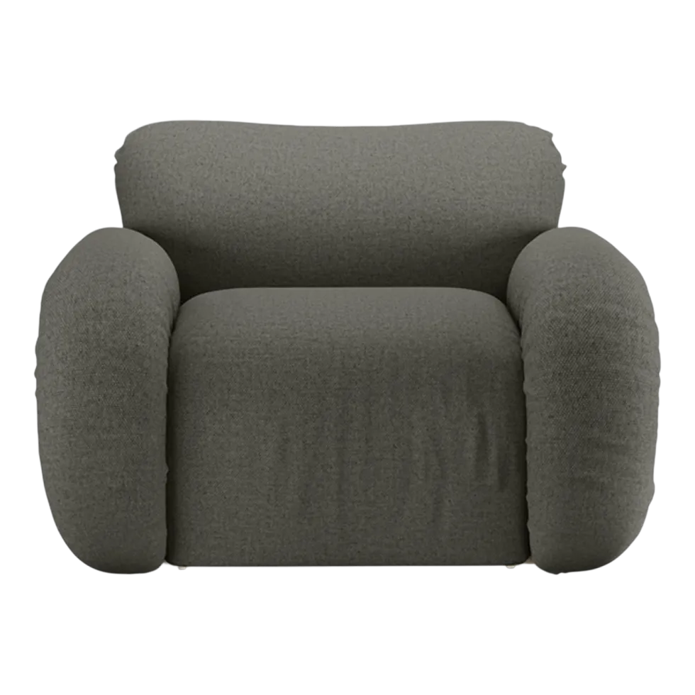 Arc Lounge Fauteuil Frame Ash Linen Army Green - HKLIVING
