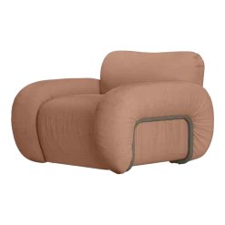Arc Lounge Fauteuil Frame Ash Linen Dusty Rose - HKLIVING