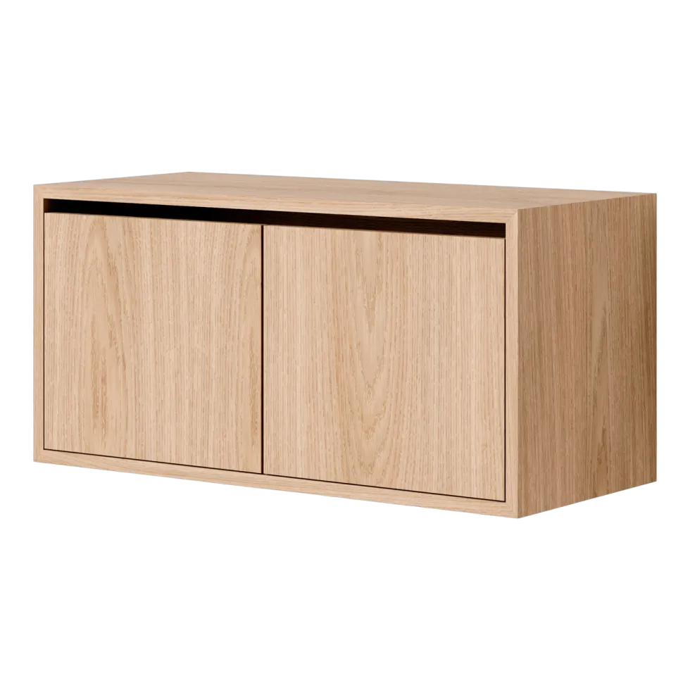 Armoire basse avec portes en chêne 38,4cm - New Works